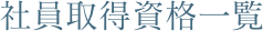 社員取得資格一覧